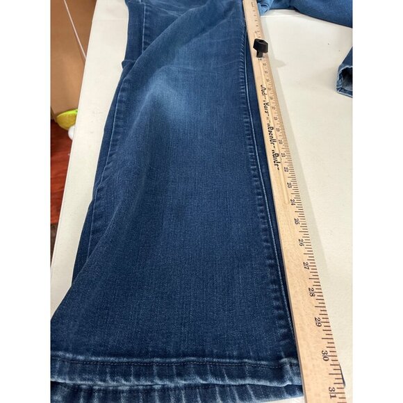 Levis 529 Jeans Womens Size 16 Curvy Bootcut Mid-Rise Stretch Dark Blue - Picture 6 of 11